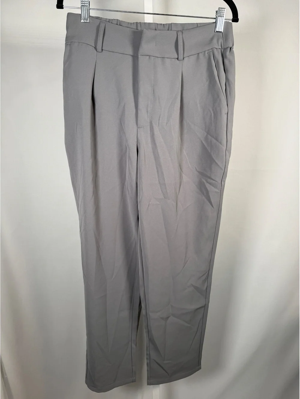 Halara Flex High Waisted Pocket Solid Work Tapered Pants Gray Size Medium